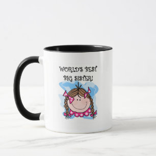 Brunette World's Best Big Sister Tshirts and Gifts Mugg