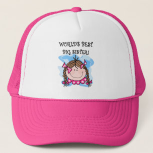 Brunette World's Best Big Sister Tshirts and Gifts Truckerkeps