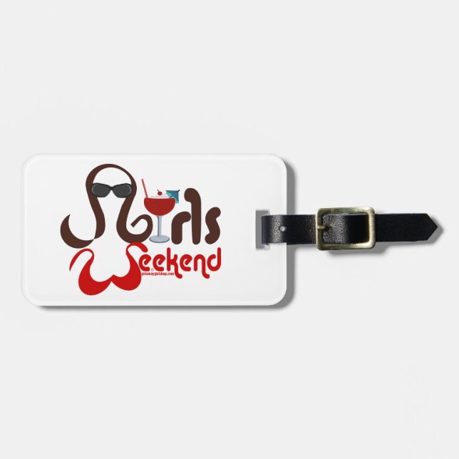 Brunetter i bikinier - flickahelgroligt! bagagebricka (Horisontell Framsida)