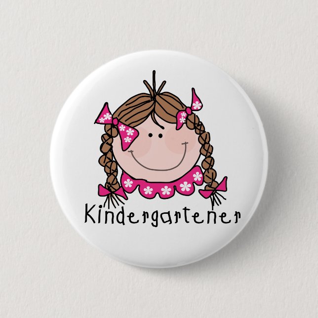 BrunettflickaKindergartener Knapp (Framsida)