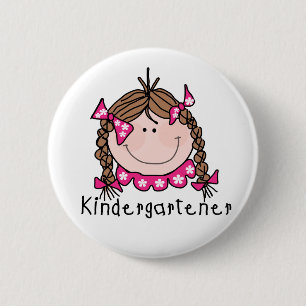BrunettflickaKindergartener Knapp