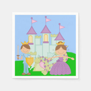 BrunettPrince och Princess Skyla över brister Pappersservett