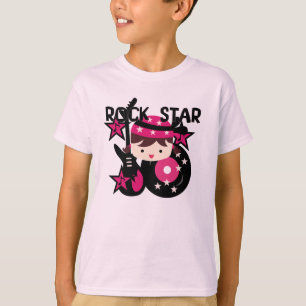 Brunettrockstjärnaflicka Tee Shirt