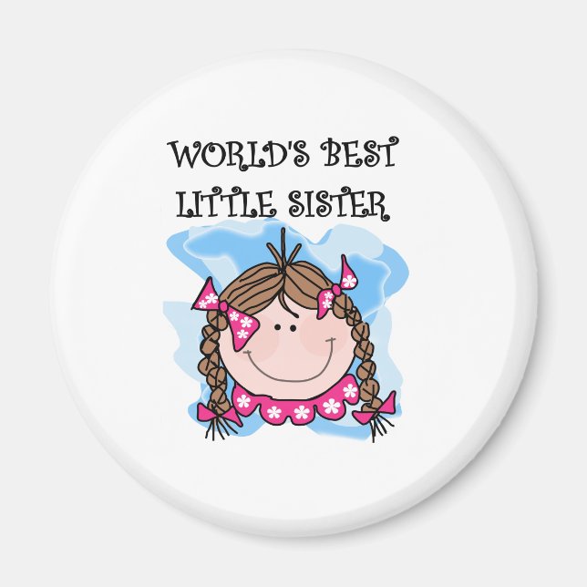 Brunettte Best Little Sister Magnet (Framsidan)