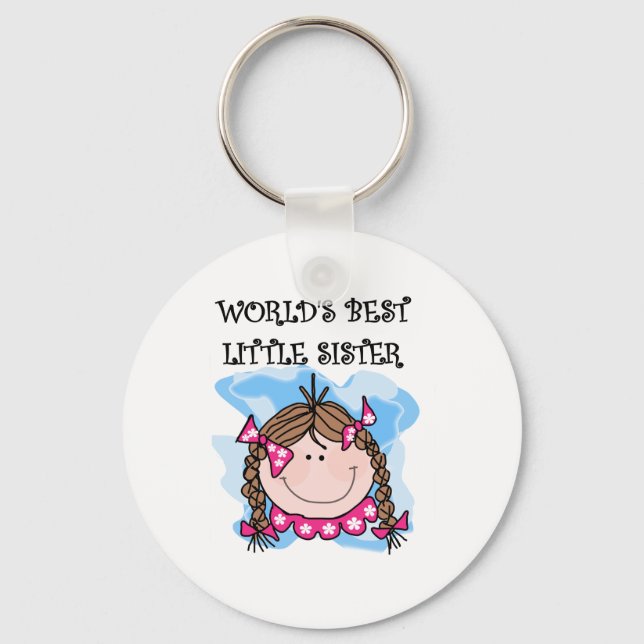 Brunettte Best Little Sister Nyckelring (Framsida)