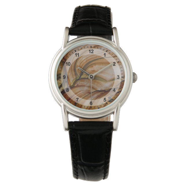 Brunfärgad Deschutes-jaspis Armbandsur (Framsida)