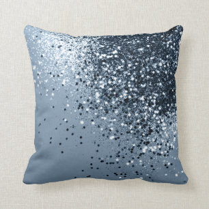 Brungande blå sommarnatt Dam Glitter #1 Kudde