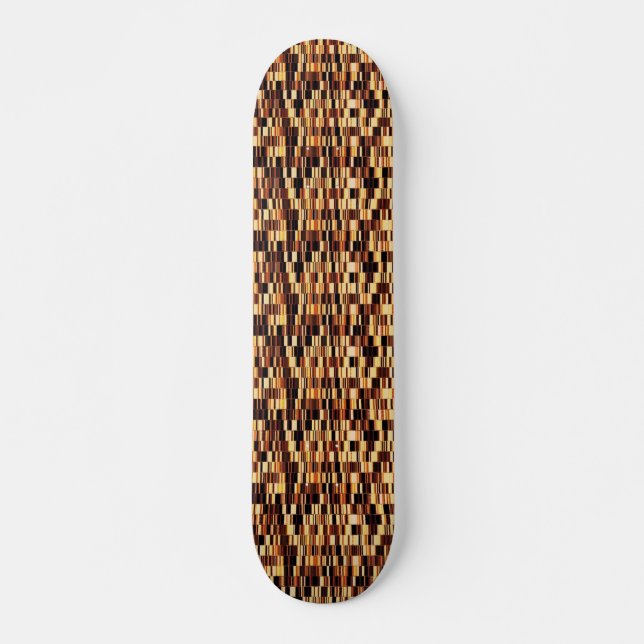 Brunglas, mönster mini skateboard bräda 18,5 cm (Framsida)