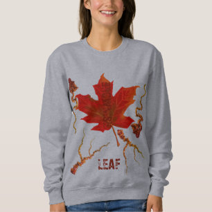 Brungrönt blad Natur Konst Kvinnor Grundläggande T Shirt