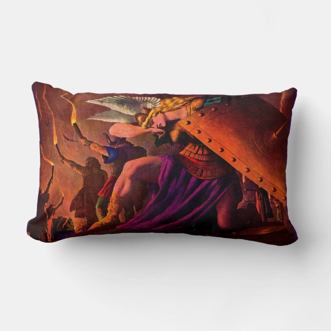 Brunhilde Weeps på Sigfrieds begravningsplats Lumbarkudde (Framsida)