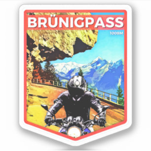 Brünigpass - Alpernas pass Schweiz alpin pass Klistermärken
