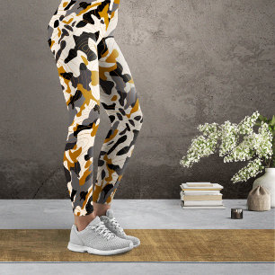 Brunkolsdiagram - kamera med kontur Linjer Leggings