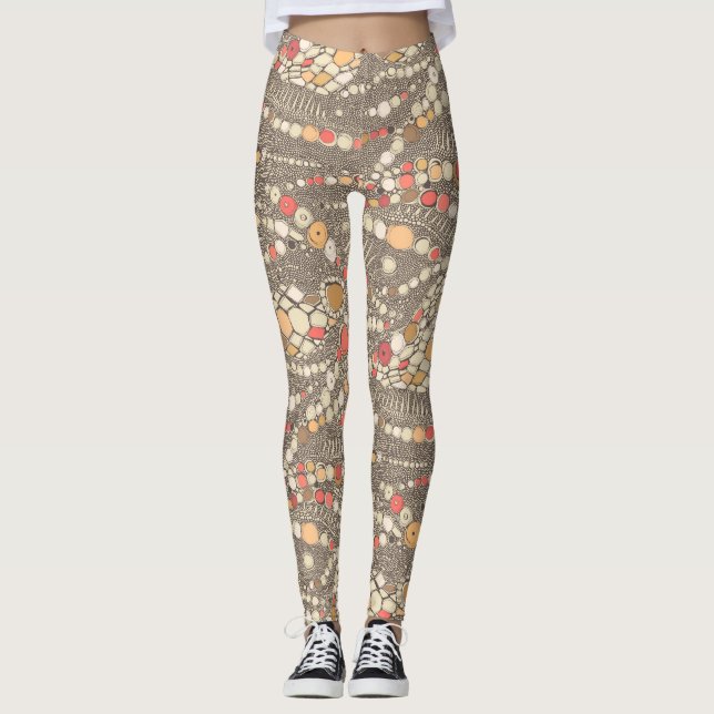 brunkorall i örnhuden leggings (Framsida)