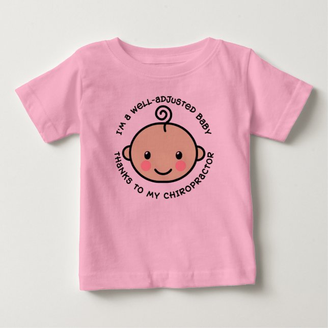 Brunn justerad babyChiropracticskjorta Tee (Framsida)