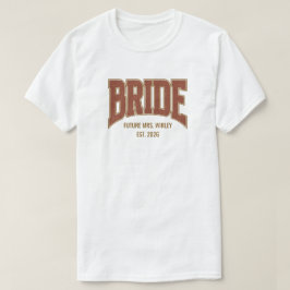 Brunn + Koppar Falskt Glitter BRUD Förlovning T Shirt