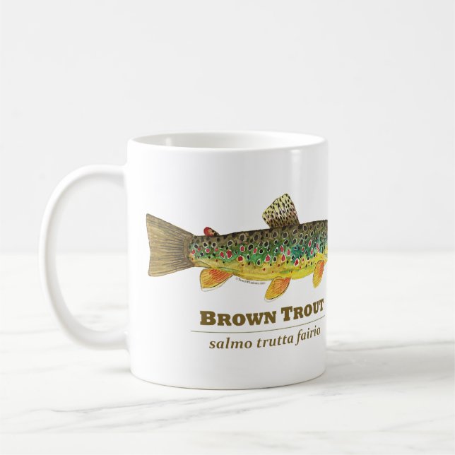Brunn latinsk sköldkörtelideologi kaffemugg (Vänster)