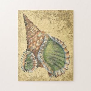 Brunn och Grönt Seashell Pussel