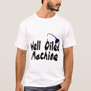 Brunn oljd maskin t shirt
