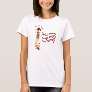 Brunn uppförd zigenarerebellCowgirl T-shirt
