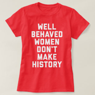 Brunn uppfört feministiskt citationstecken för t shirt