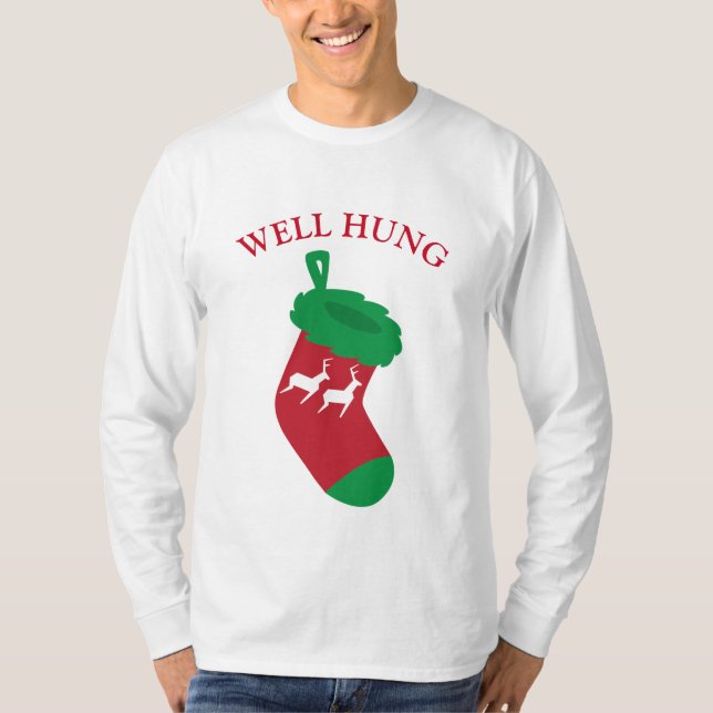 Brunnen hängde julstrumpan t shirt (Framsida)