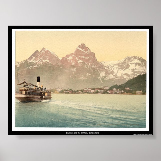 Brunnen och Mythen, Schweiz Poster (Framsidan)