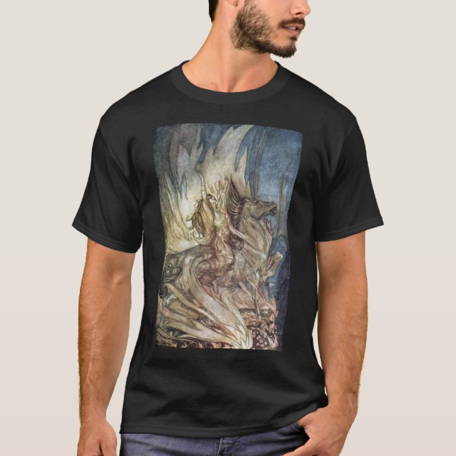 Brünnhilde och den begravnings- bålen av Siegfried T Shirt (Framsida)