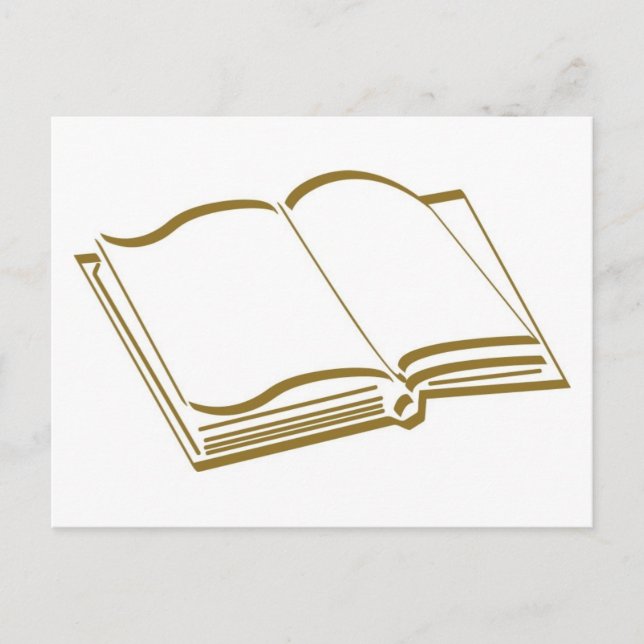 Brunnt kalligrafiskt linjerat tomt häfte vykort (Framsida)