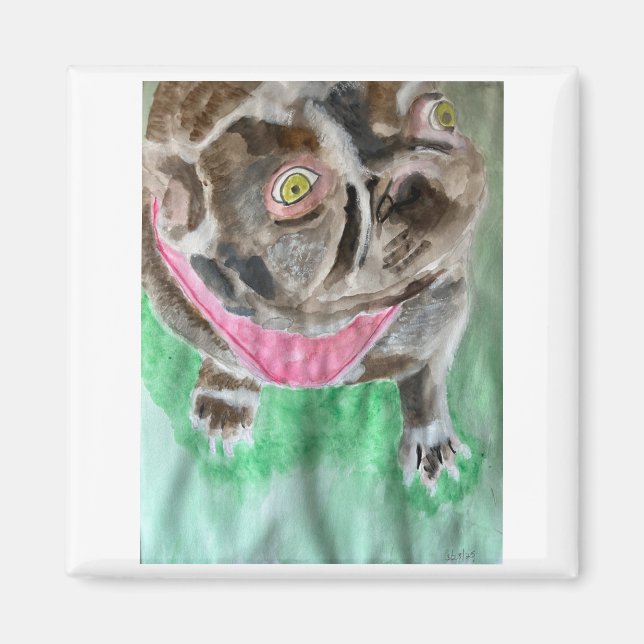 Bruno, bulldog magnet (Framsidan)