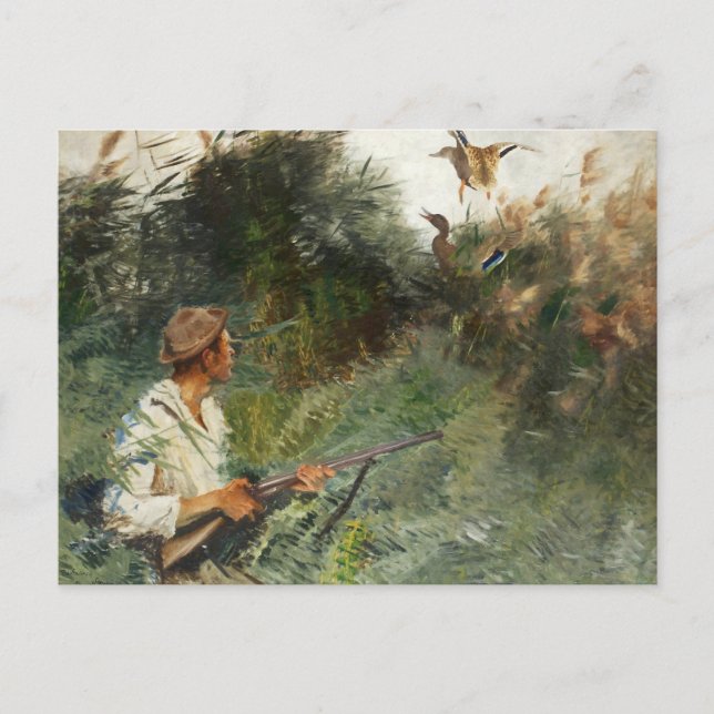 Bruno Liljefors - Hunter och Mallards Vykort (Framsida)