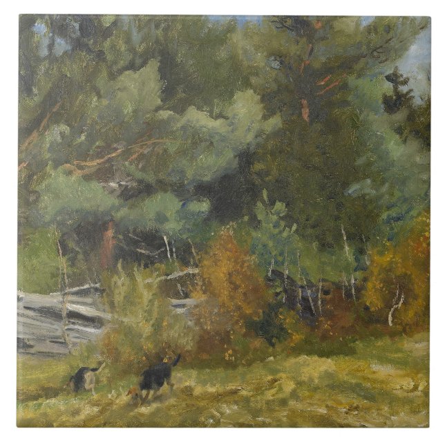 Bruno Liljefors - Scent Hounds at Fence Kakelplatta (Framsidan)