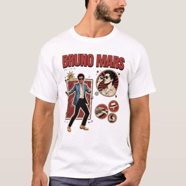 Bruno Mars Romantic Tour 2026 T Shirt (Framsida)