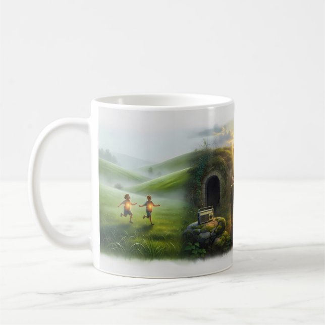 Brunögd flicka Generationer Glädje Vattenfall MugB Kaffemugg (Vänster)