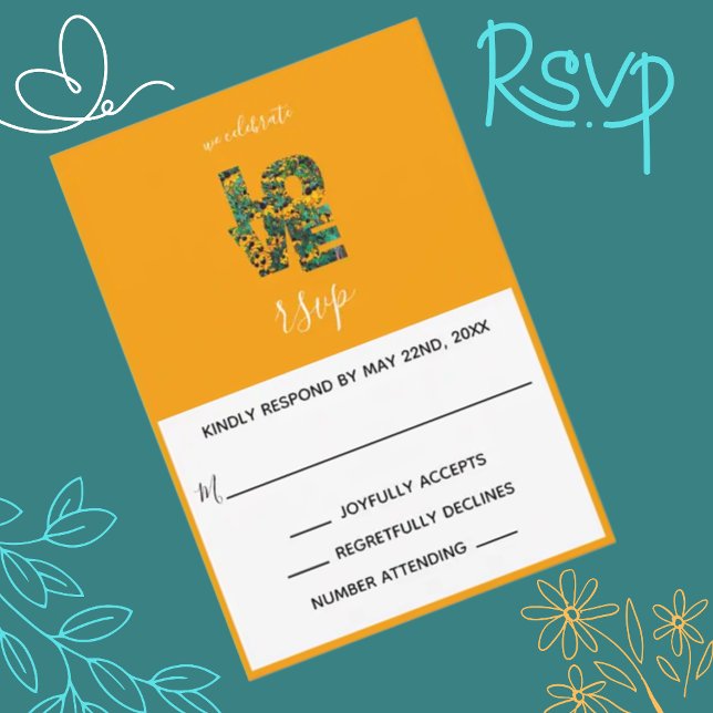 Brunögd Susan's KÄRLEK Orange Thmet OSA kort (Skapare uppladdad)