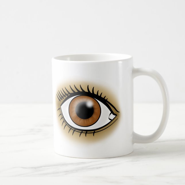 Brunögon ikon kaffemugg (Höger)