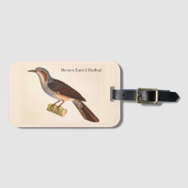 Brunörad Bulbul Bagageetikett Bagagebricka