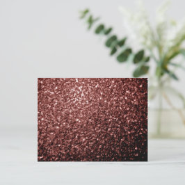 Brunröda falska glittergnistor vykort