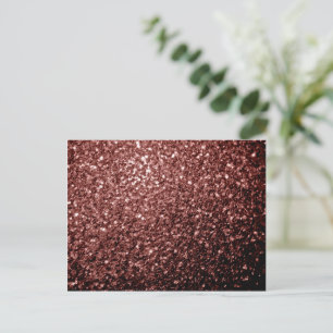 Brunröda falska glittergnistor vykort