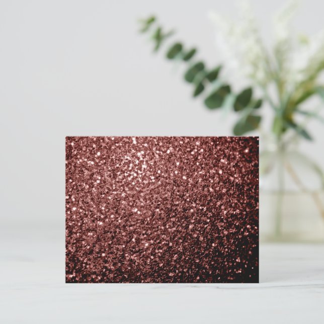 Brunröda falska glittergnistor vykort (Stående Fram)