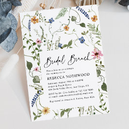 Brunschdusch för elegantens Blommigt - Möhippa - Inbjudningar