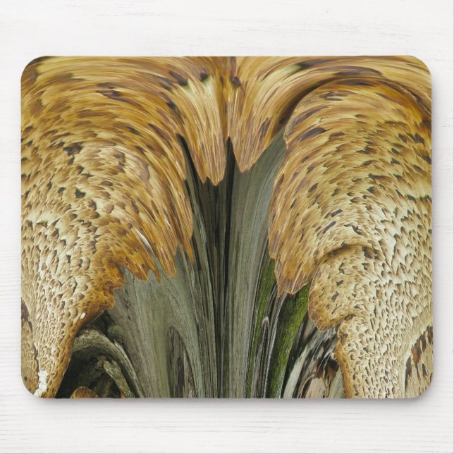 Brunstripe Shelf Fungus Abstrakt Mousepad Musmatta (Framsidan)