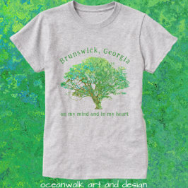 Brunswick Georgia Live Oak Träd T Shirt