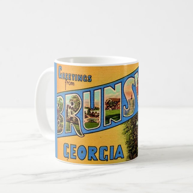 Brunswick Georgia Retro Mugg (Framsida vänster)