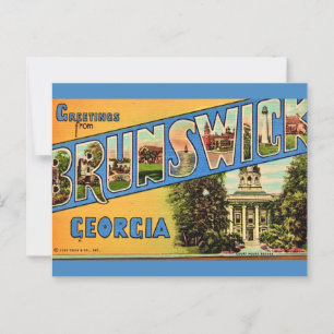 Brunswick Georgia Retro Vykort