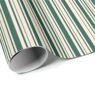 Brunswick Grönt och Antique White Rand Presentpapper