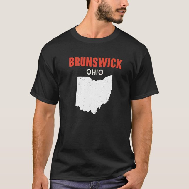 BRUNSWICK Ohio USA State America Travel Ohioan T Shirt (Framsida)