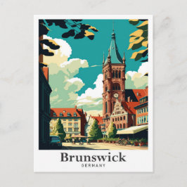 Brunswick Tyskland Vintage resor Porträtt Vykort