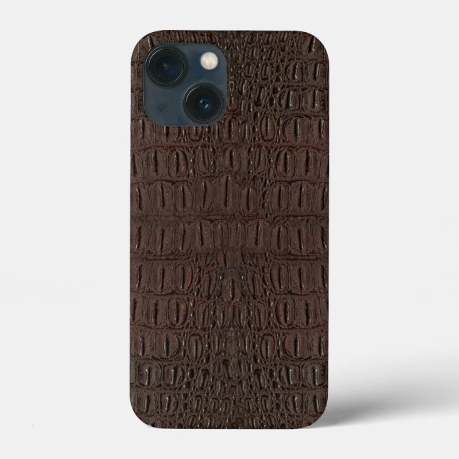 Brunt Alligator Skinnmönster (Baksida)
