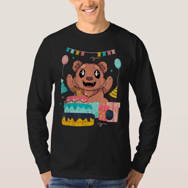 Brunt burk för grova foderburkar i Barns födelseda T Shirt (Framsida)