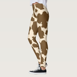 Brunt dekorfärg Skriv ut klassificering av Boskap Leggings